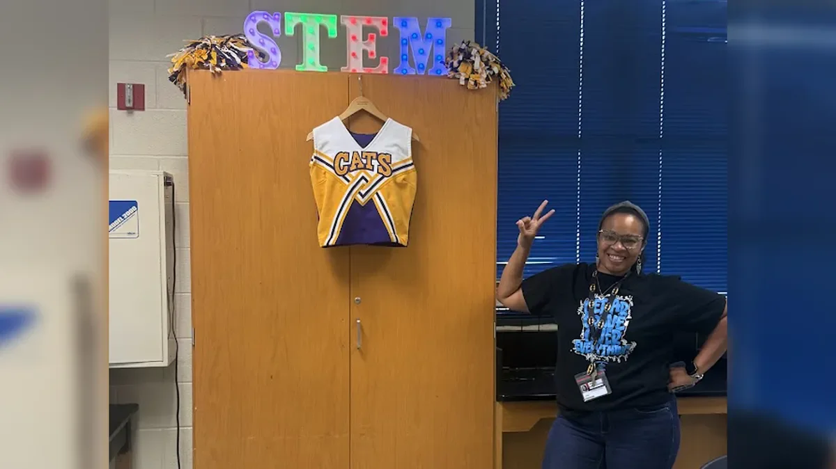 Chanel Johnson in her classroom